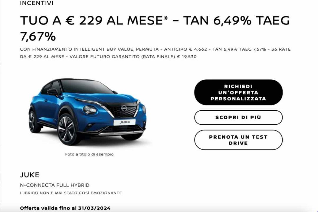 Offerta Nissan Juke