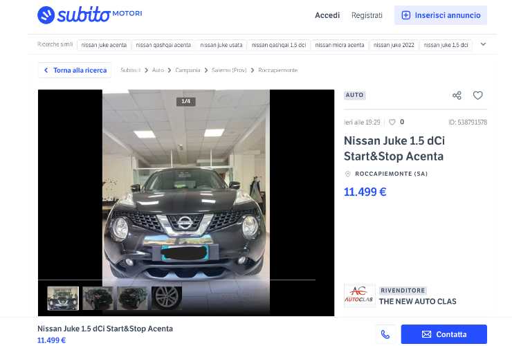 Suv Nissan Juke a meno di 10 mila euro