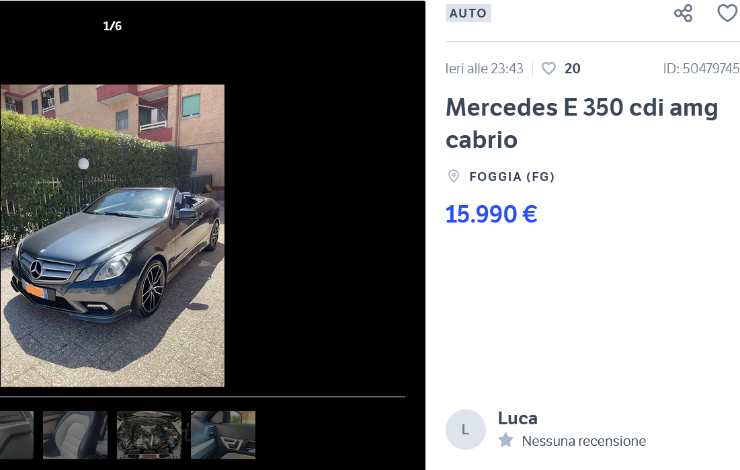 mercedes prezzo e350 seconda mano