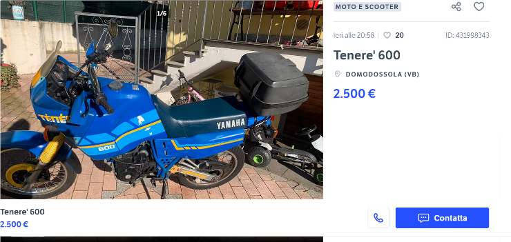 Teneré 600 annuncio vendita Subito.it