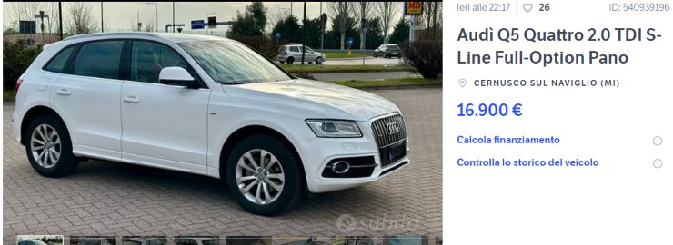 Audi Q5 Quattro occasione auto usata