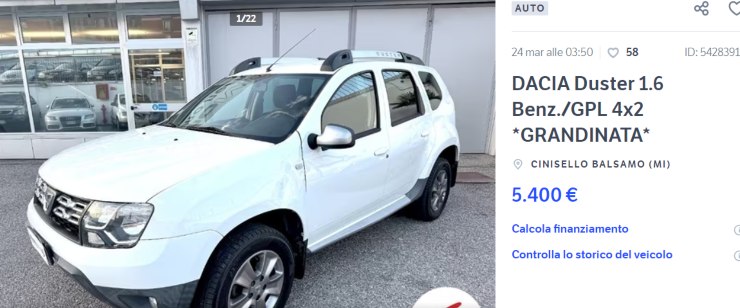 Dacia Duster occasione auto usata prezzo 5000 Euro