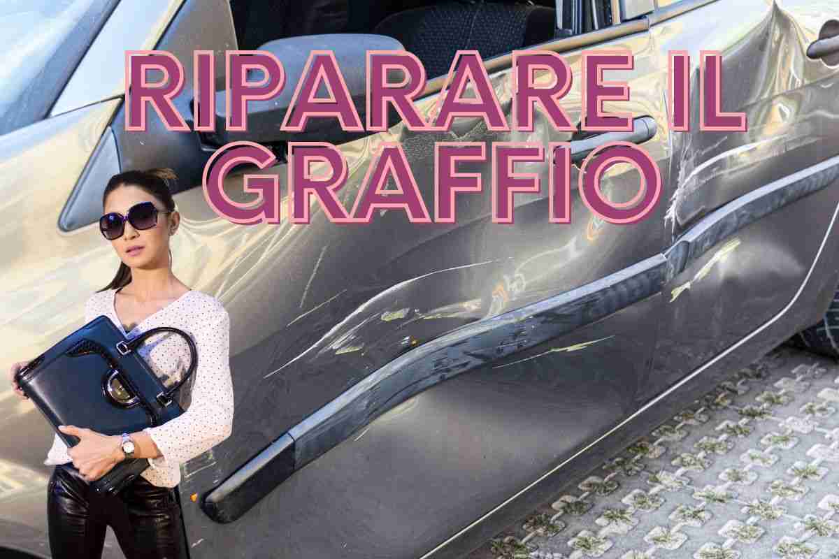 Smalto unghie riparare graffio auto moglie