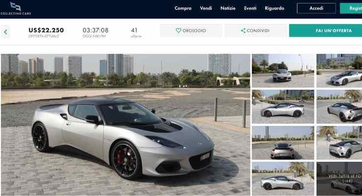 Lotus Evora GT410 Sport occasione asta prezzo