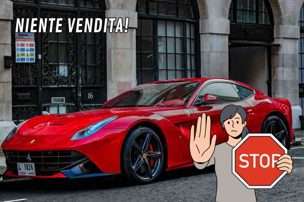 Ferrari asta annullata stop vendita