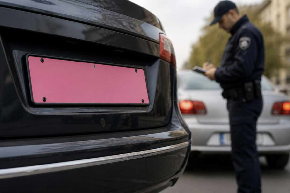 La scelta del rosa non è casuale. È un colore immediatamente riconoscibile e mai utilizzato prima per le targhe.