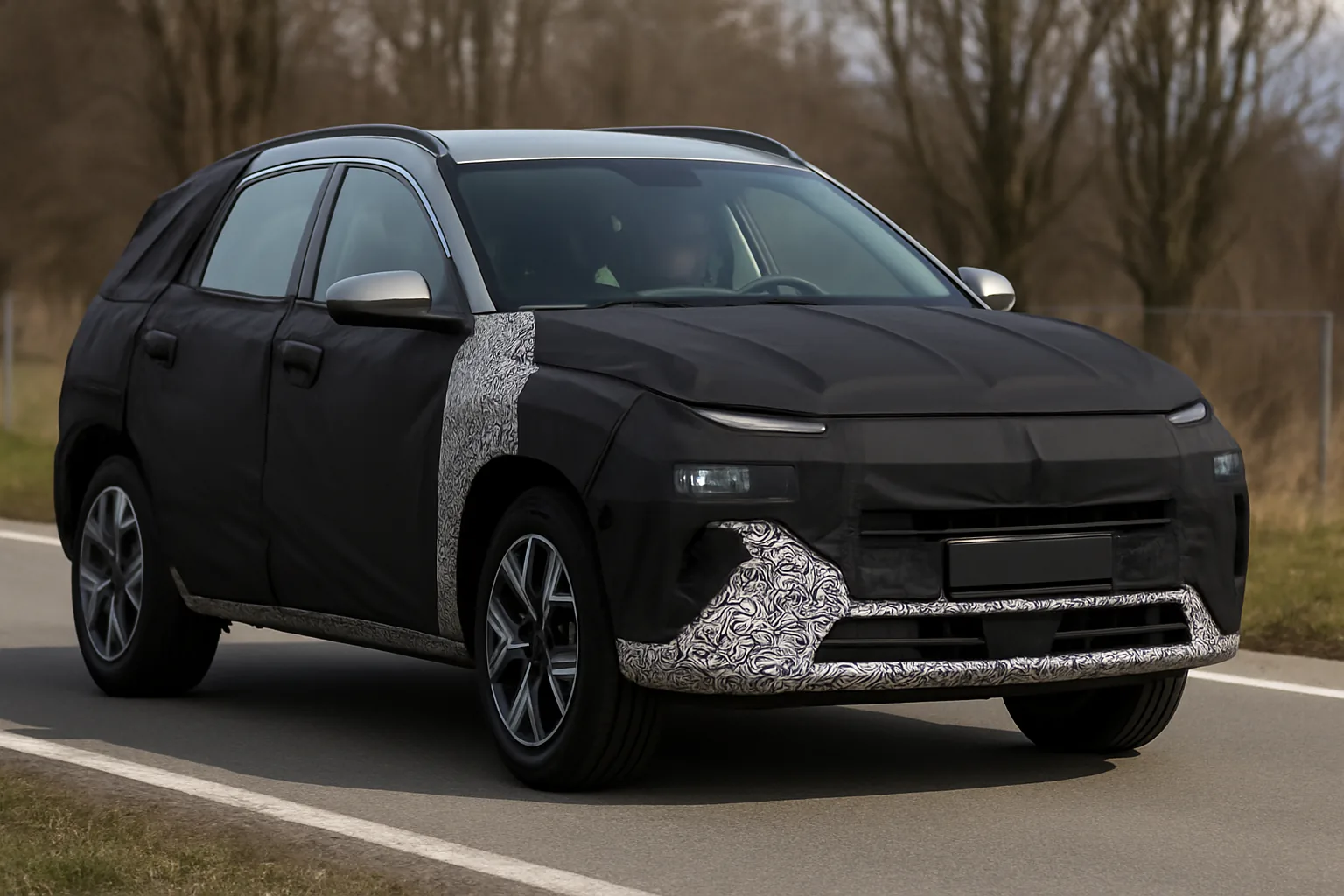 Hyundai Kona: il muletto spia rivela il nuovo design